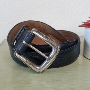 Tony Lama Black Leather Belt